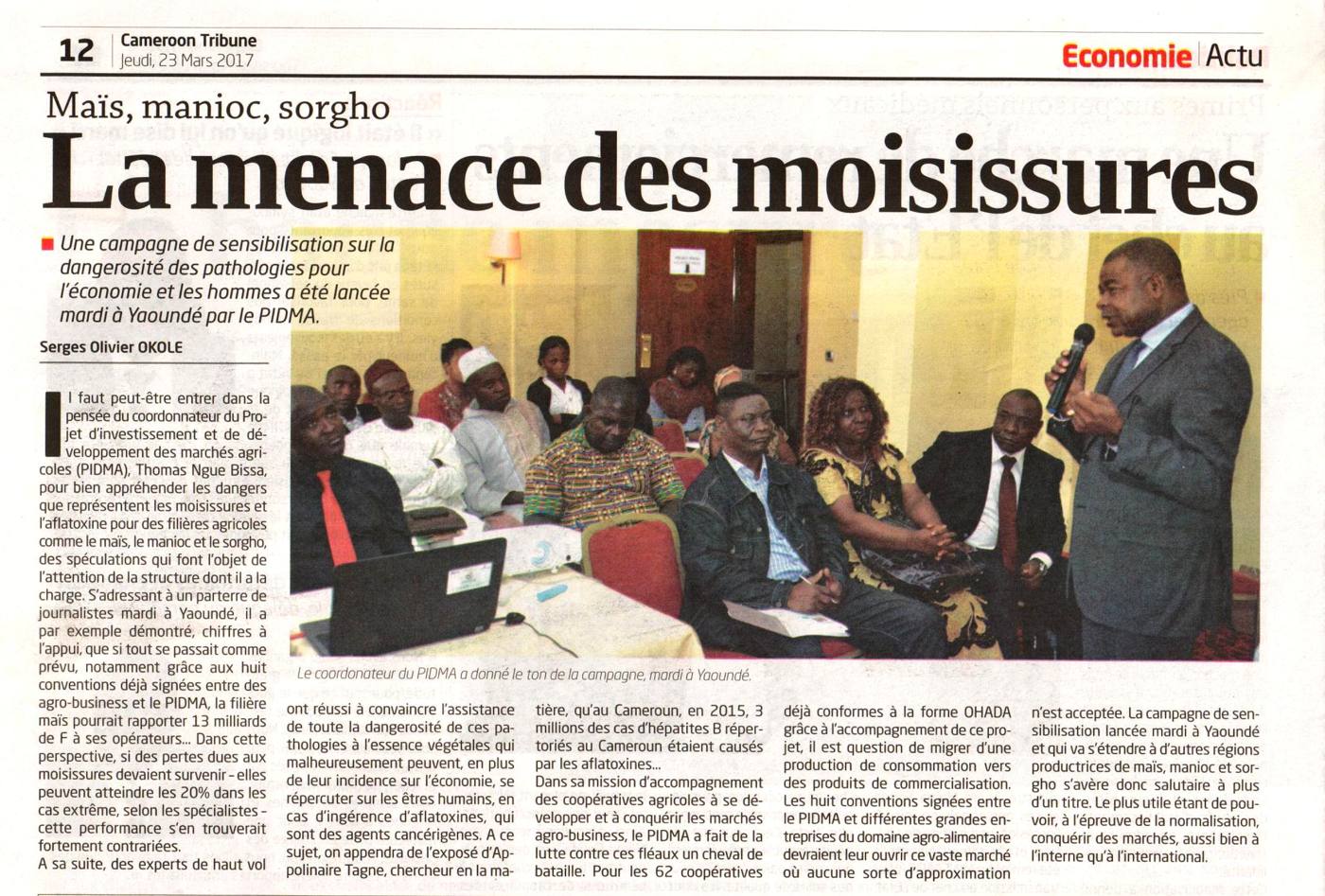 Cameroon Tribune, 23 mars 2017